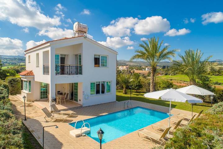 Ferienhaus für 6 Personen, mit Meerblick und Terrasse sowie Garten auf Zypern