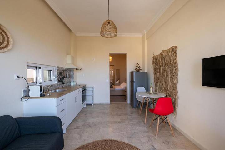 Ferienwohnung für 3 Personen, mit Balkon und Terrasse sowie Garten und Ausblick