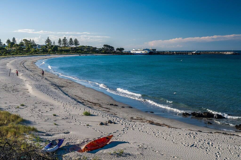 Beachfront in Penneshaw, Känguru-Insel