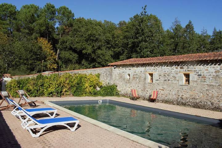 Location de vacances pour 12 personnes, avec piscine ainsi que vue et terrasse à La Jaudonnière - 4