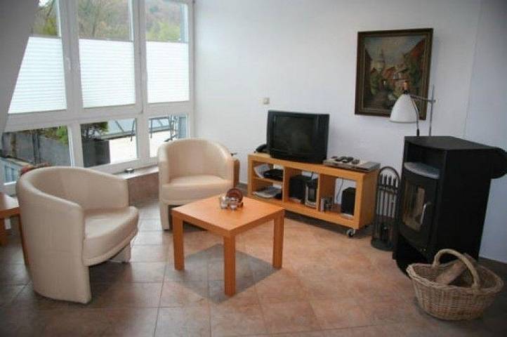 Ferienwohnung für 2 Personen, mit Terrasse und Sauna sowie Garten, mit Haustier