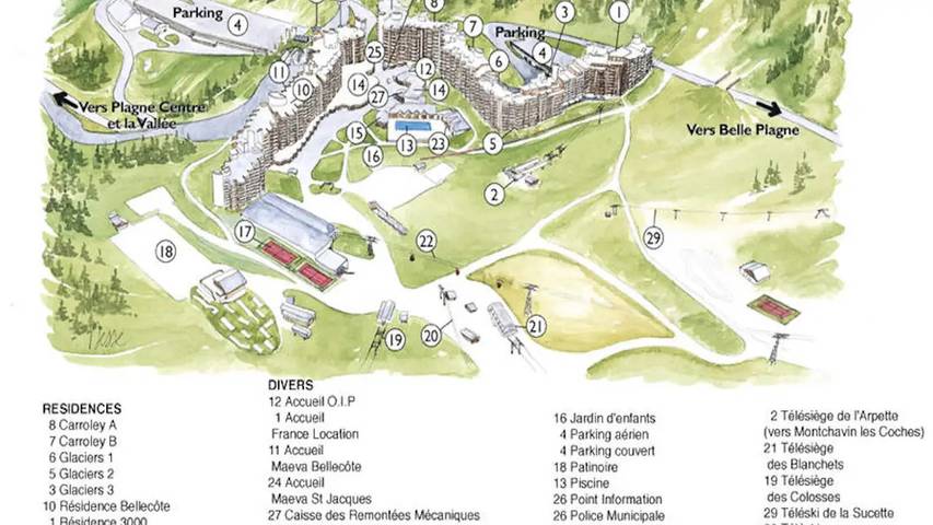 Gîte pour 6 personnes, avec balcon, animaux acceptés dans Plagne Bellecote - 4
