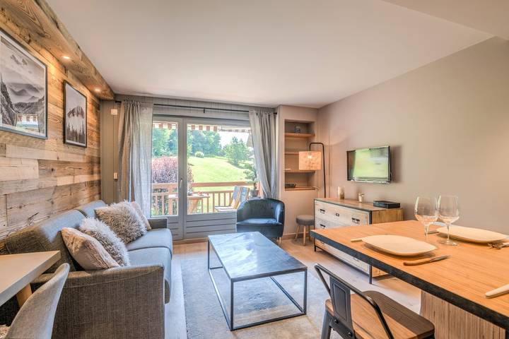 Appartement de vacances pour 4 personnes, avec balcon, animaux acceptés à Megève