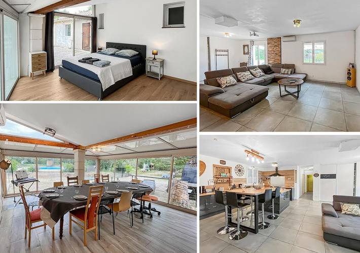 Location de vacances pour 14 personnes, avec piscine ainsi que jacuzzi et jardin à Gras - 2