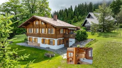 Gîte pour 3 personnes, avec jardin et terrasse, animaux acceptés dans Axalp