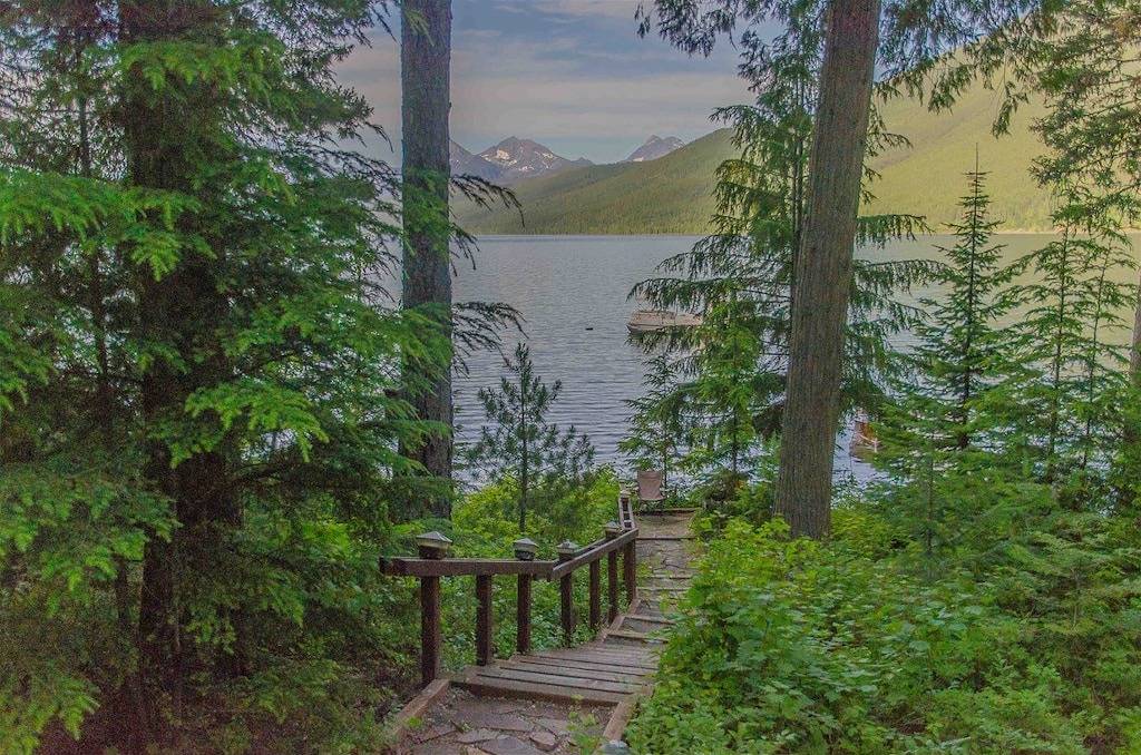 Bootshaus am Lake Mcdonald Bsp in West Glacier, Glacier-Nationalpark
