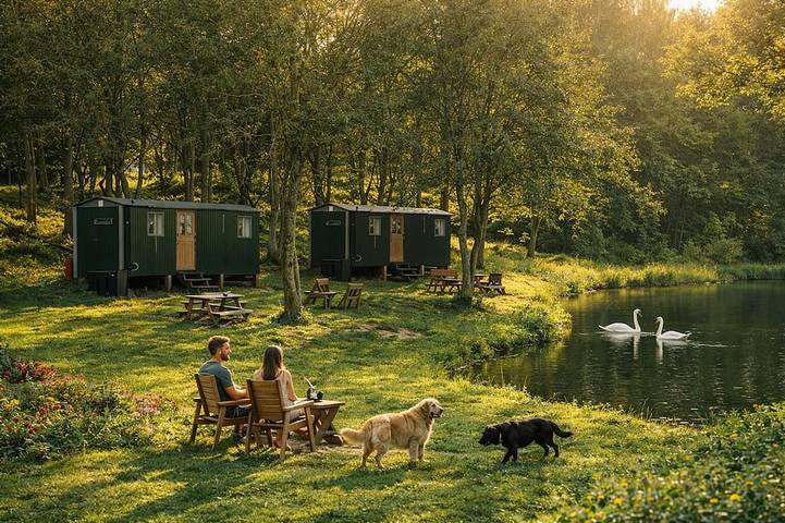 Glamping for 2 people, with pets on the Norfolk Coast