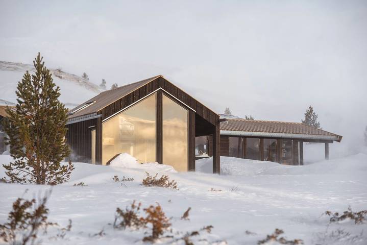 Architektonisch gestaltet im Rondane-Nationalpark in Høvringen, Sel