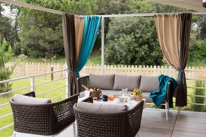 Bungalow für 2 Personen, mit Terrasse, mit Haustier in 