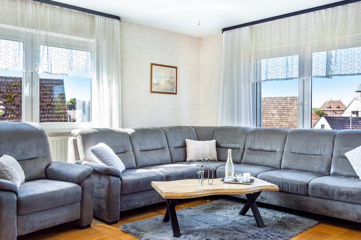Entire apartment, 'Kleinert' Holiday Apartment with Shared Garden, Balcony, and Wi-Fi in Blaufelden, Hohenlohe