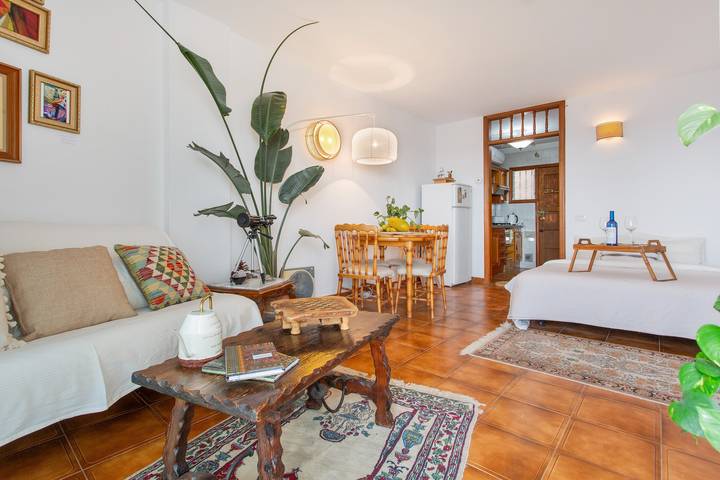 Hel studio-lejlighed, Studio for 2 personer med have in San Marcos, Nord Tenerife