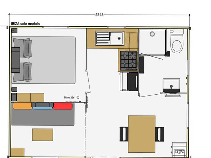 Camping de la Plage - Mobilheim 2 personen - 1 Zimmer in Damgan, Côte des Mégalithes