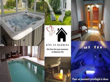 Gîte pour 2 personnes, avec jacuzzi ainsi que sauna et jardin dans Mayenne