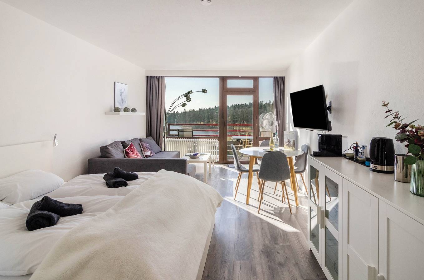 Ganze Wohnung, Ferienwohnung 'Kleine Auszeit' mit Seeblick, Balkon und Wi-Fi in Hahnenklee, Goslar