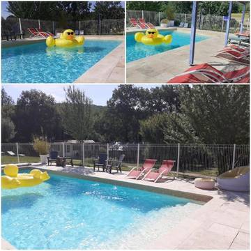 Gîte pour 5 personnes, avec jardin et piscine ainsi que terrasse et vue, animaux acceptés à Montcléra