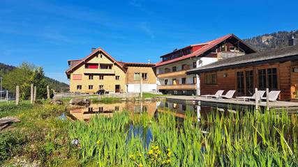 Gîte pour 4 personnes, avec sauna et piscine ainsi que balcon et jardin à Balderschwang