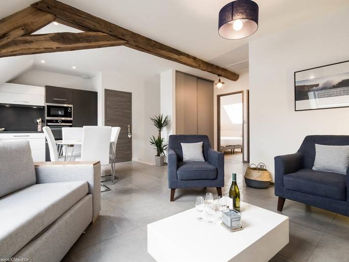 Ganze Wohnung, Elegantes Ferienhaus im Weinberg, 2 Zimmer, Klimaanlage, Nähe Beaune in Puligny-Montrachet, Beaune und Umgebung