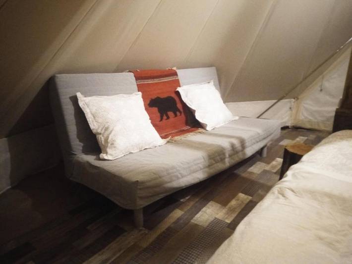 Tente pour 4 personnes, avec jardin ainsi que vue et sauna dans le Vercors - 2