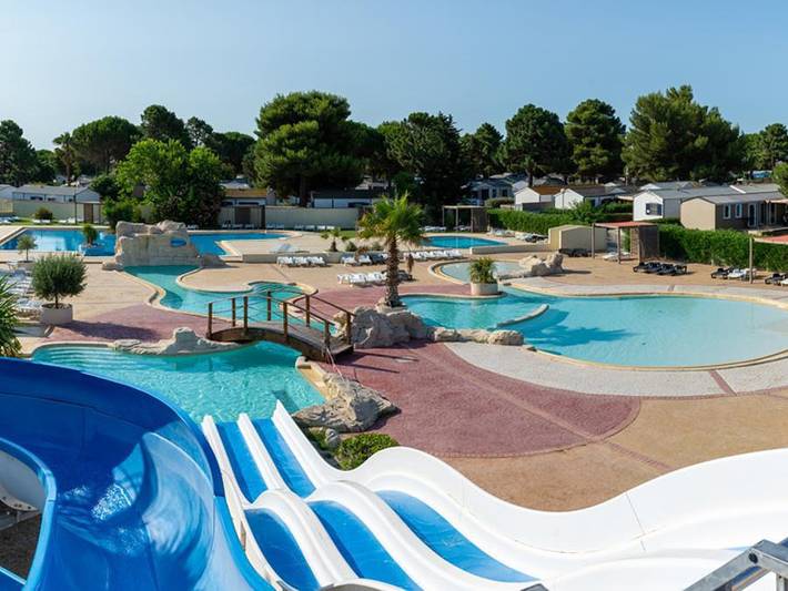 Camping Domaine Les Mûriers - Mobilheim 2 personen - Vip-Cottage 1 Schlafzimmer in Plages des Cabanes de Fleury, Vendres