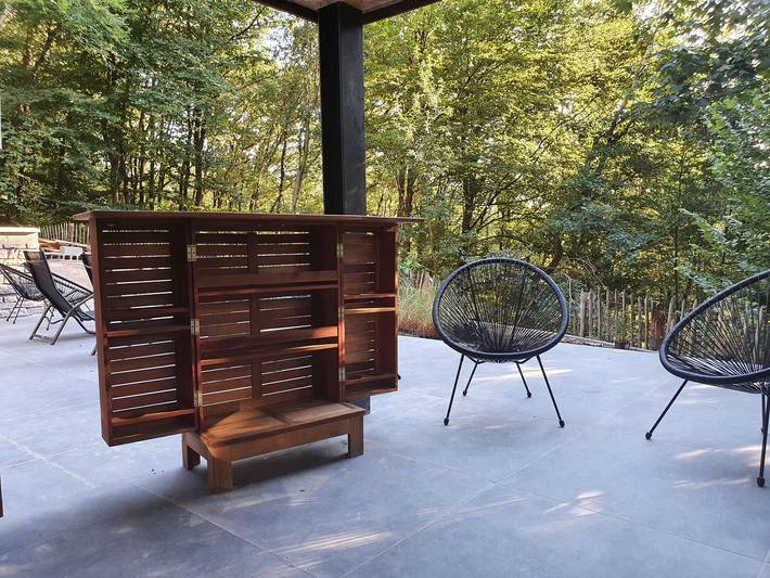 Gîte pour 9 personnes, avec terrasse ainsi que jardin et sauna, animaux acceptés à Manhay - 4