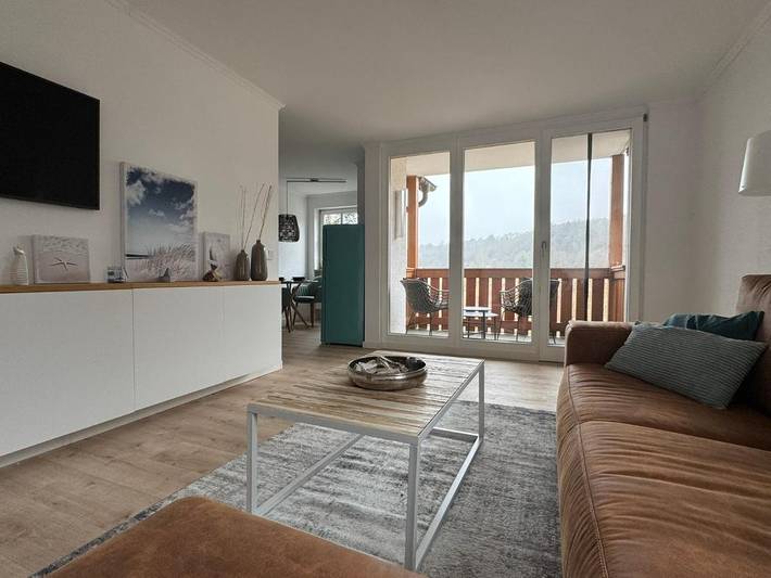 Ferienwohnung für 2 Personen, mit Balkon und Ausblick am Brombachsee