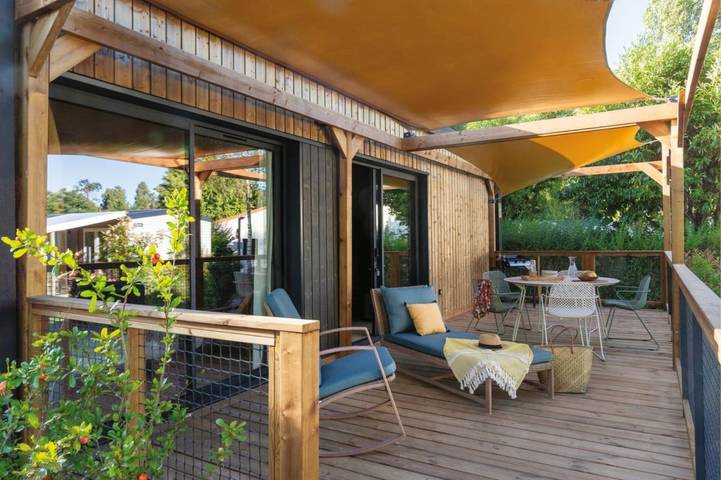 Mobil home pour 4 personnes, avec piscine ainsi que terrasse et jardin, adapté aux familles à Saint-Aubin-sur-Mer (Calvados) - 4