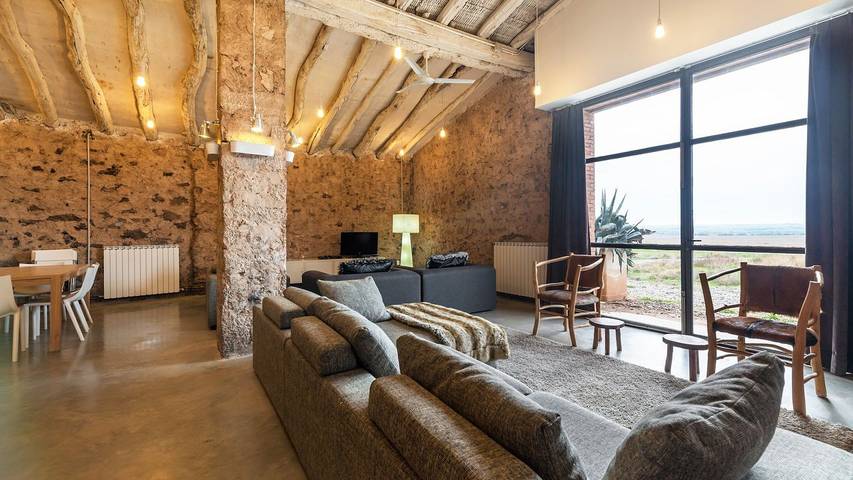 Apartamento para 8 personas, con jardín y balcón en Fraga