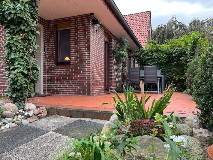 Ferienwohnung für 3 Personen, mit Terrasse und Garten