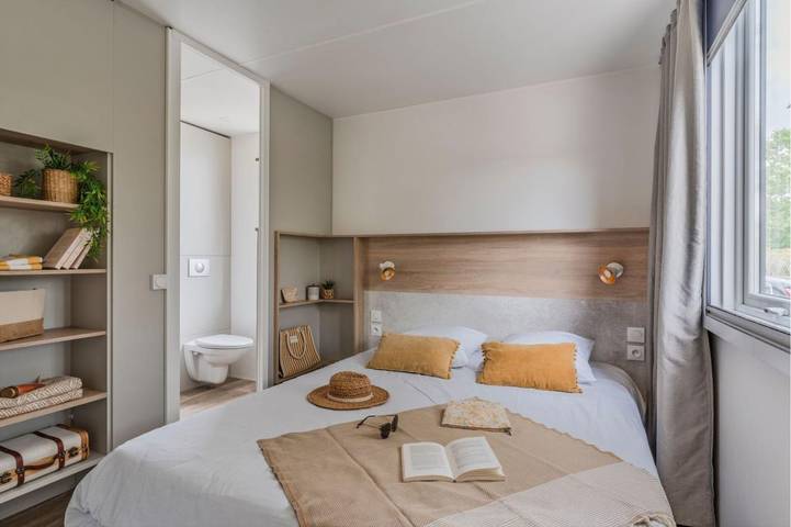 Mobil home pour 4 personnes, avec terrasse ainsi que jardin et piscine, adapté aux familles à Portiragnes - 4