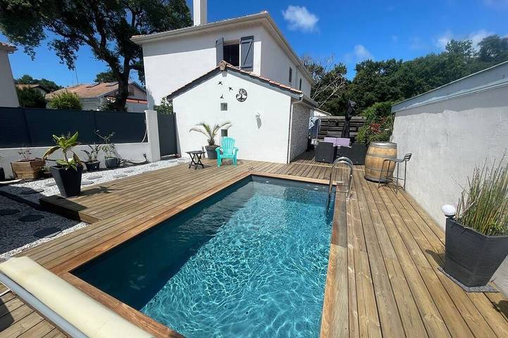 Vakantiehuis voor 6 personen, with whirlpool and terras as well as tuin, met huisdier in Labenne