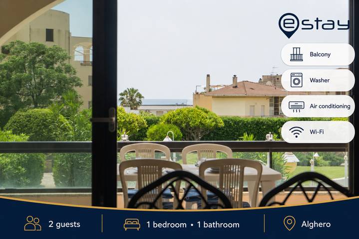 Ferienwohnung mit Meerblick für 2 Personen, mit Balkon/Terrasse und Meerblick sowie Terrasse in Alghero