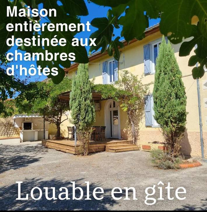 Chambre d’hôte pour 4 personnes, avec Terrasse ainsi que Jardin et Vue