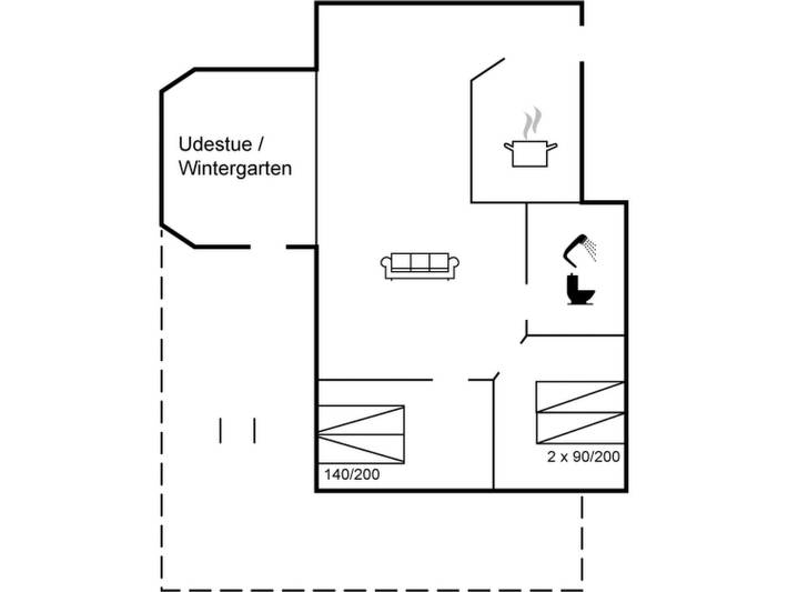 Ferienhaus für 4 Personen, mit Terrasse - 1