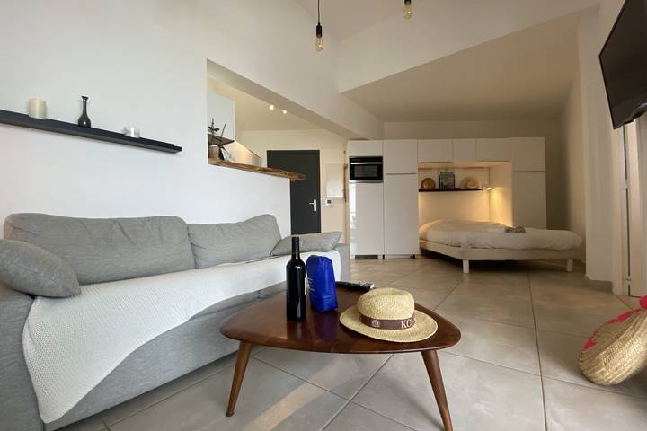 Studio entier, Le Couchant studio Vue Mer B401 dans résidence avec accès privé à la plage in Le Grau-du-Roi, Côte d'Améthyste