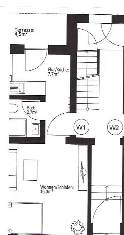 Ferienwohnung für 2 Personen, mit Garten und Ausblick in Siegburg - 4