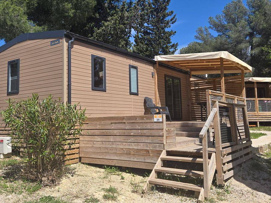 Camping Lou Souleï - Mobile home 6 persons - Mobile-home | Premium | 3 Bedrooms | 6 Pers. | Raised terrace | Air-con. in Carry-le-Rouet, Istres region