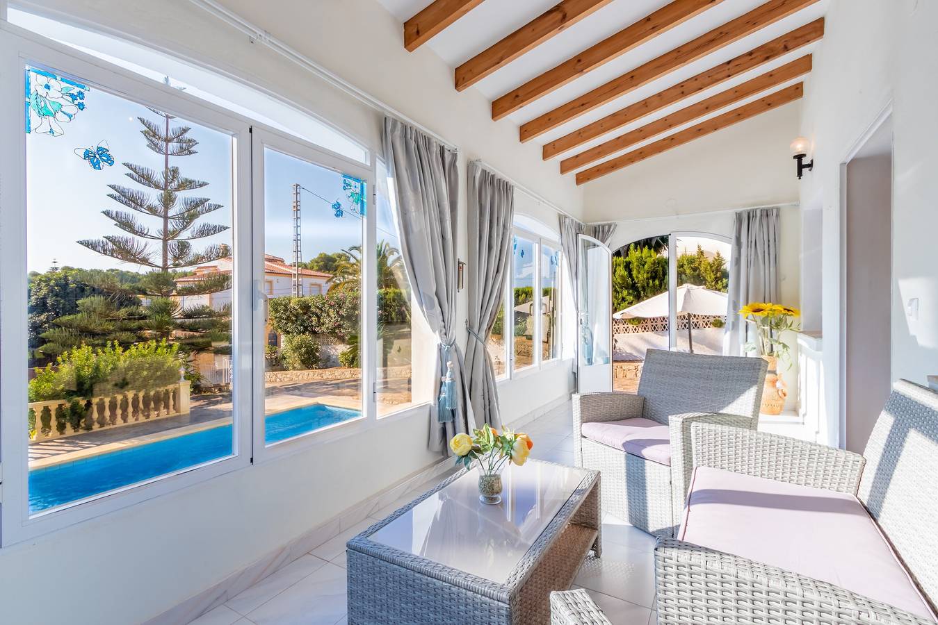 Villa Rosa with Mountain View, Pool, Wi-Fi, A/C, Terrace & Garden in Benissa, Costa Blanca