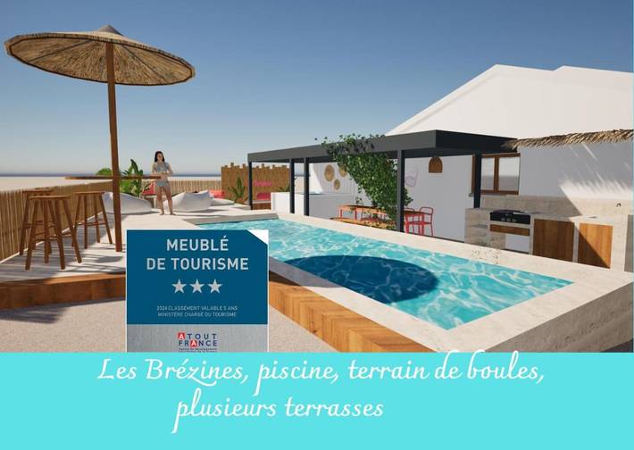 Casa de vacaciones para 4 personas, con terraza y piscina - 1