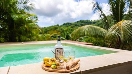 Gîte pour 4 personnes, avec piscine ainsi que jardin et terrasse à Le François