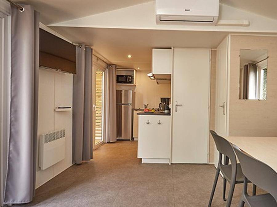 Camping Verdon Parc - Mobilheim 4 personen - Ultimate | 2 Schlafz. | 4 Pers. | Erhöhte Terrasse | Klimaanlage | Tv in Gréoux-les-Bains, Regionaler Naturpark Verdon