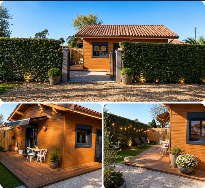 Chalet pour 3 personnes, avec jardin