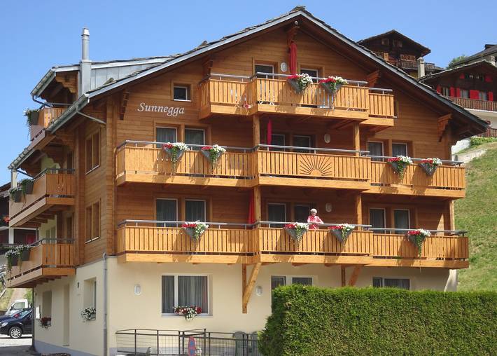 Hütte für 9 Personen, mit Balkon und Garten, kinderfreundlich in Grächen