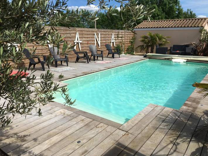 Maison de vacances pour 5 personnes, avec Terrasse ainsi que Jardin et Piscine