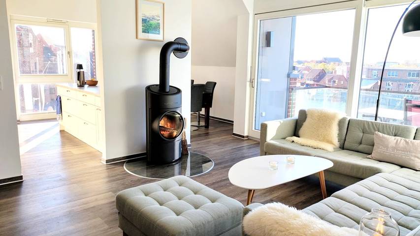 Ferienwohnung für 6 Personen, mit Balkon/Terrasse und Balkon sowie Terrasse und Sauna