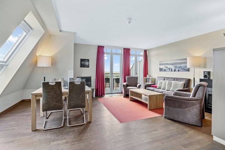 Ferienwohnung für 4 Personen, mit Sauna und Ausblick sowie Balkon an der Wurster Nordseeküste