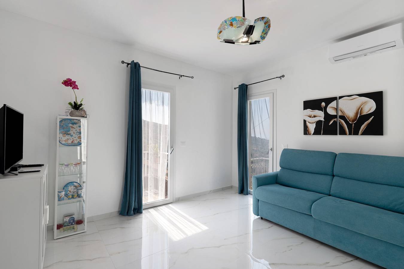 Appartement entier, Appartement 'Rosetta' avec vue mer, Wi-Fi et climatisation in Vallebona, Riviera di Ponente