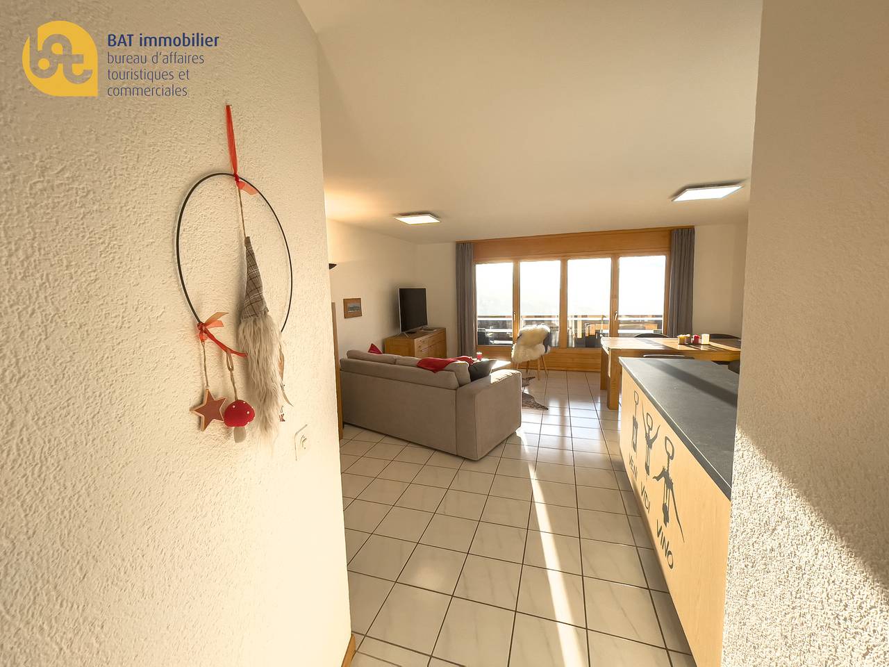 Ganze Wohnung, Jausses 3 n° 185, moderne Wohnung mit Panoramablick in Mont-Noble, Walliser Alpen