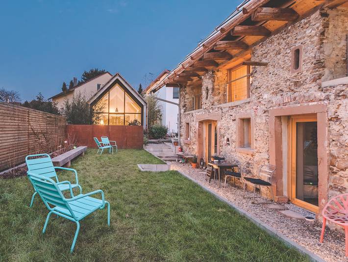 Ferienwohnung für 6 Personen, mit Balkon/Terrasse und Balkon sowie Terrasse und Garten in Gundelfingen