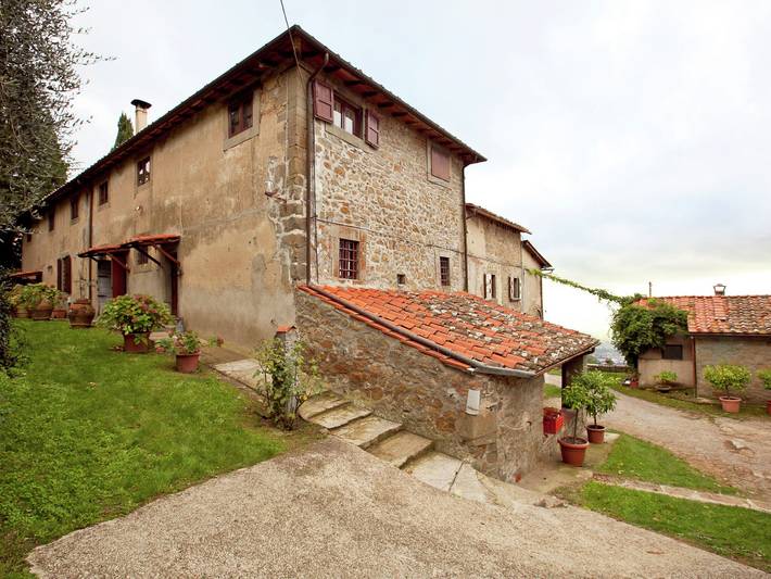 Ferienhaus für 5 Personen, mit Terrasse und Garten sowie Pool und Ausblick in Castelfranco di sopra
