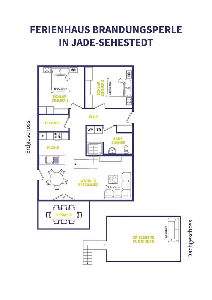 Ferienhaus für 6 Personen, mit Sauna und Ausblick sowie Pool und Garten, mit Haustier in Jade - 2
